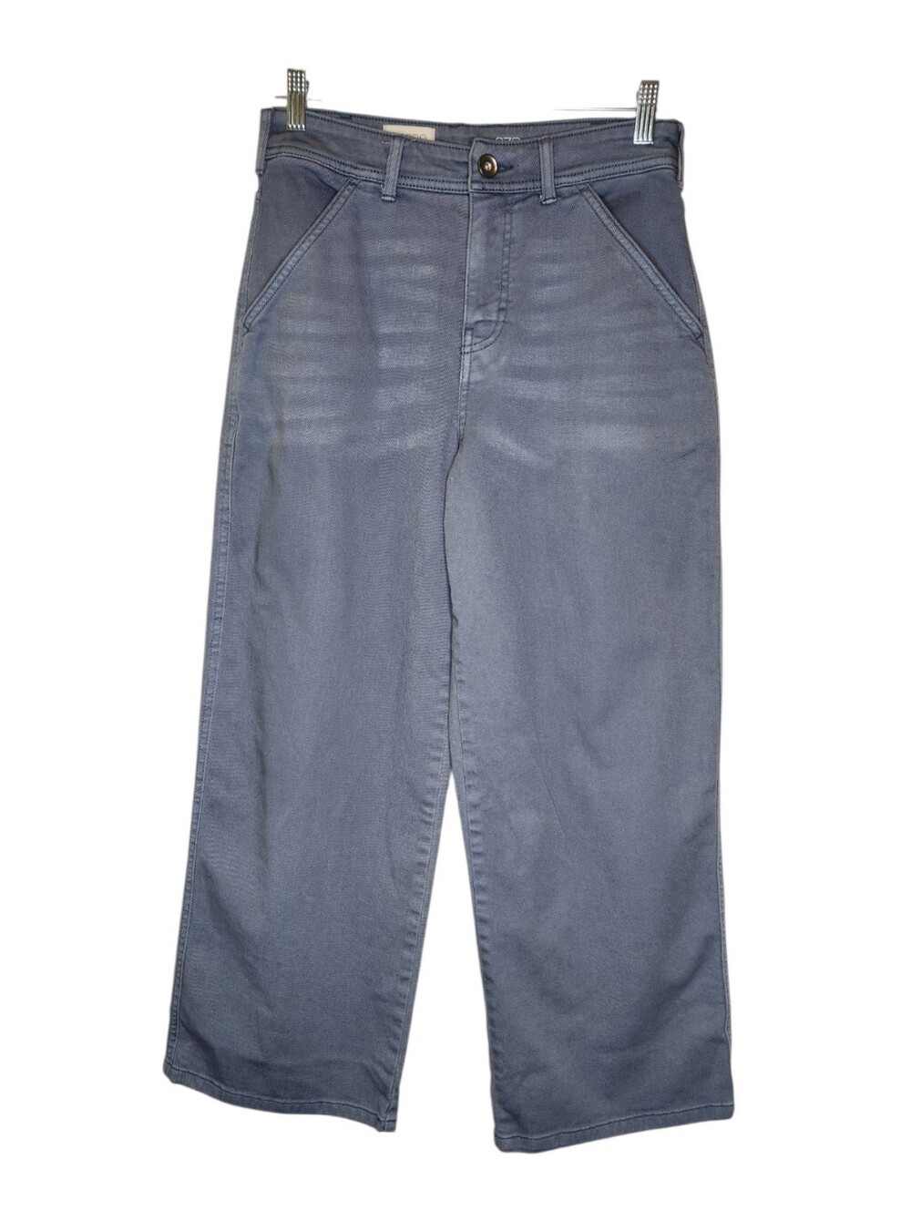 Pilcro Cropped Wide Leg Jeans Blue Gray Size 27P